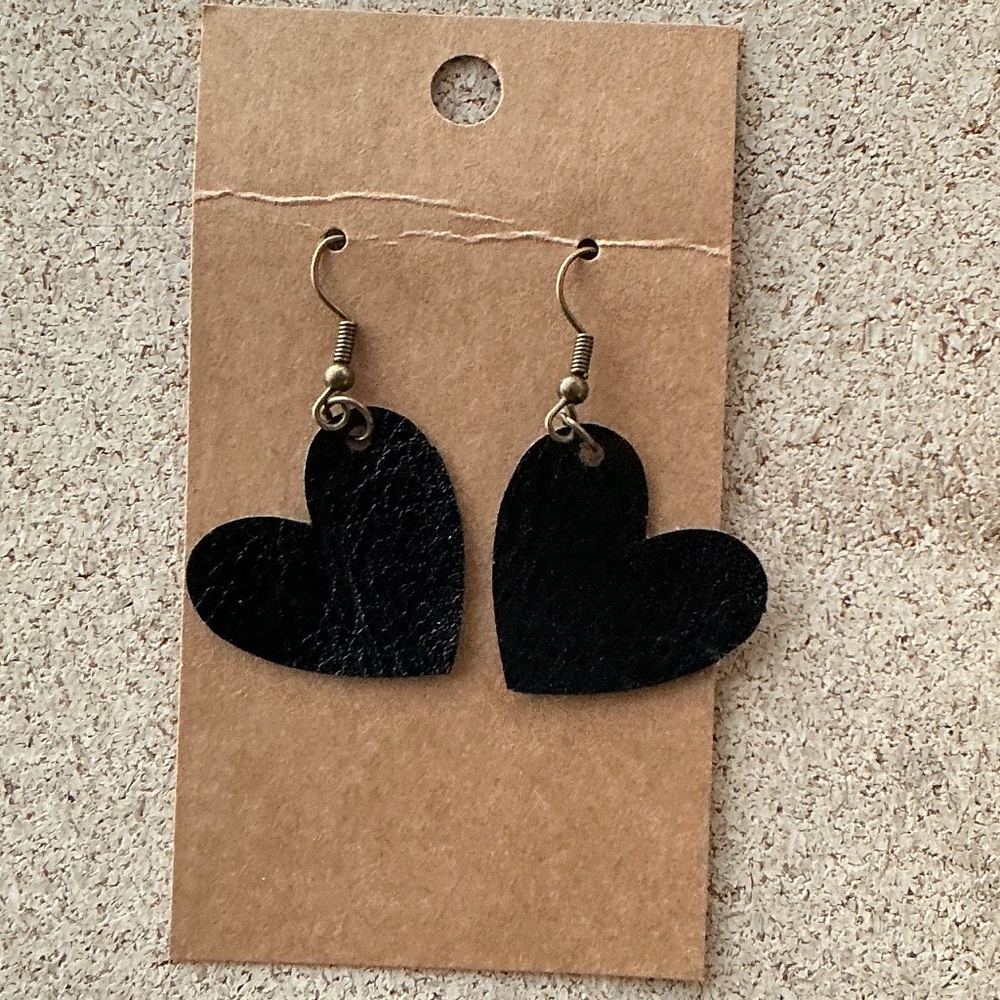 Faux leather earrings